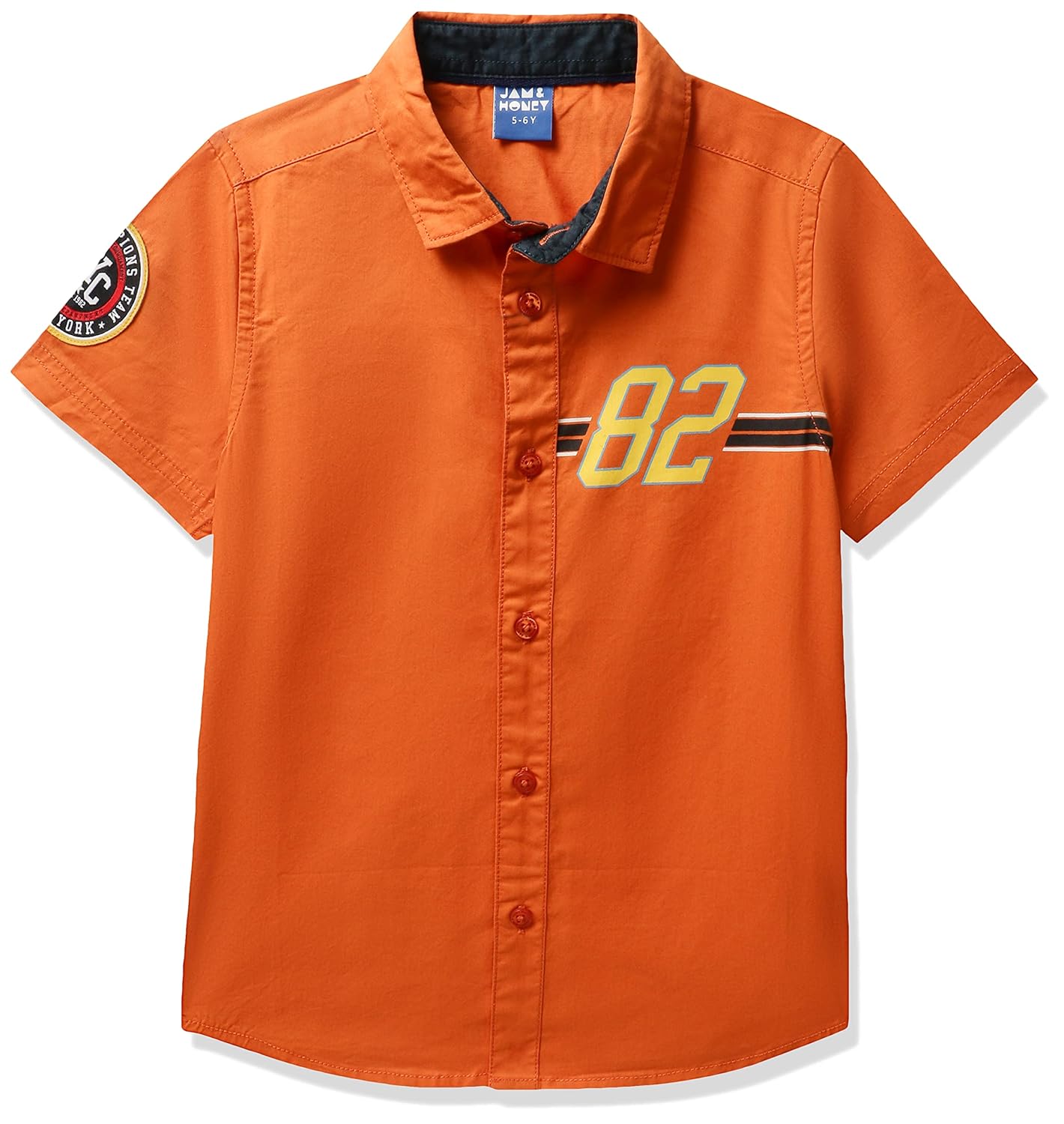 Amazon Brand – Symbol Boys 100% Cotton Solid Casual Shirt | Half Sleeves | Regular Fit | Age 2-14 Years